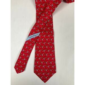 Mens Salvatore Ferragamo Red Sailboat Tie | No Box
